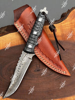 Custom Damascus Steel Handmade Outdoor Knife