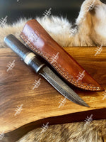 Feather Pattern Custom Hunting Knife