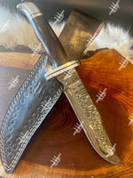 Damascus Steel Hand Forged Hunting Knife