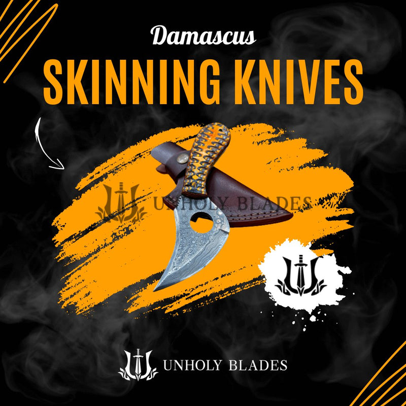 Damascus Skinning Knives