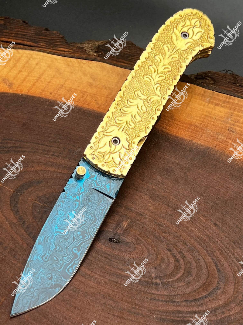 Damacus Folding Knife