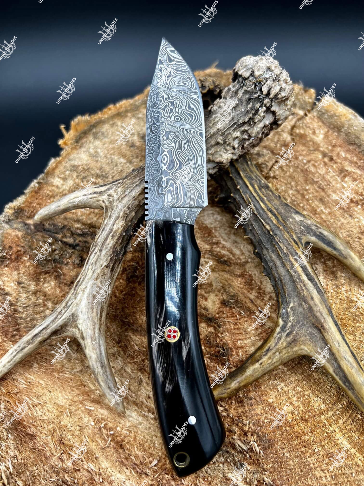 17 inches Handmade Custom Big Knife D2 Steel Blade Buffalo Horn Handle