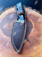 Hand Engraved Knife With Buffalo Horn