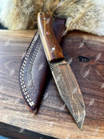 8 Inch Custom Handmade Damascus Steel Skinning Knife