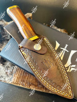 Hunting Knife with Brass Bolster & Guard